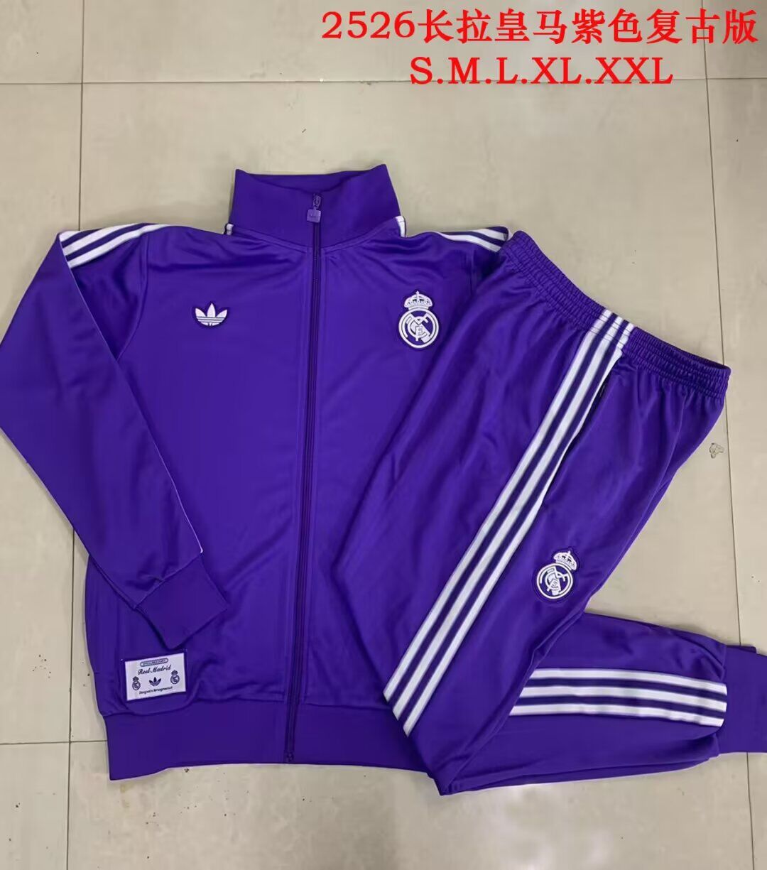 AAA Quality Real Madrid 25/26 Retro Model Tracksuit - Purple